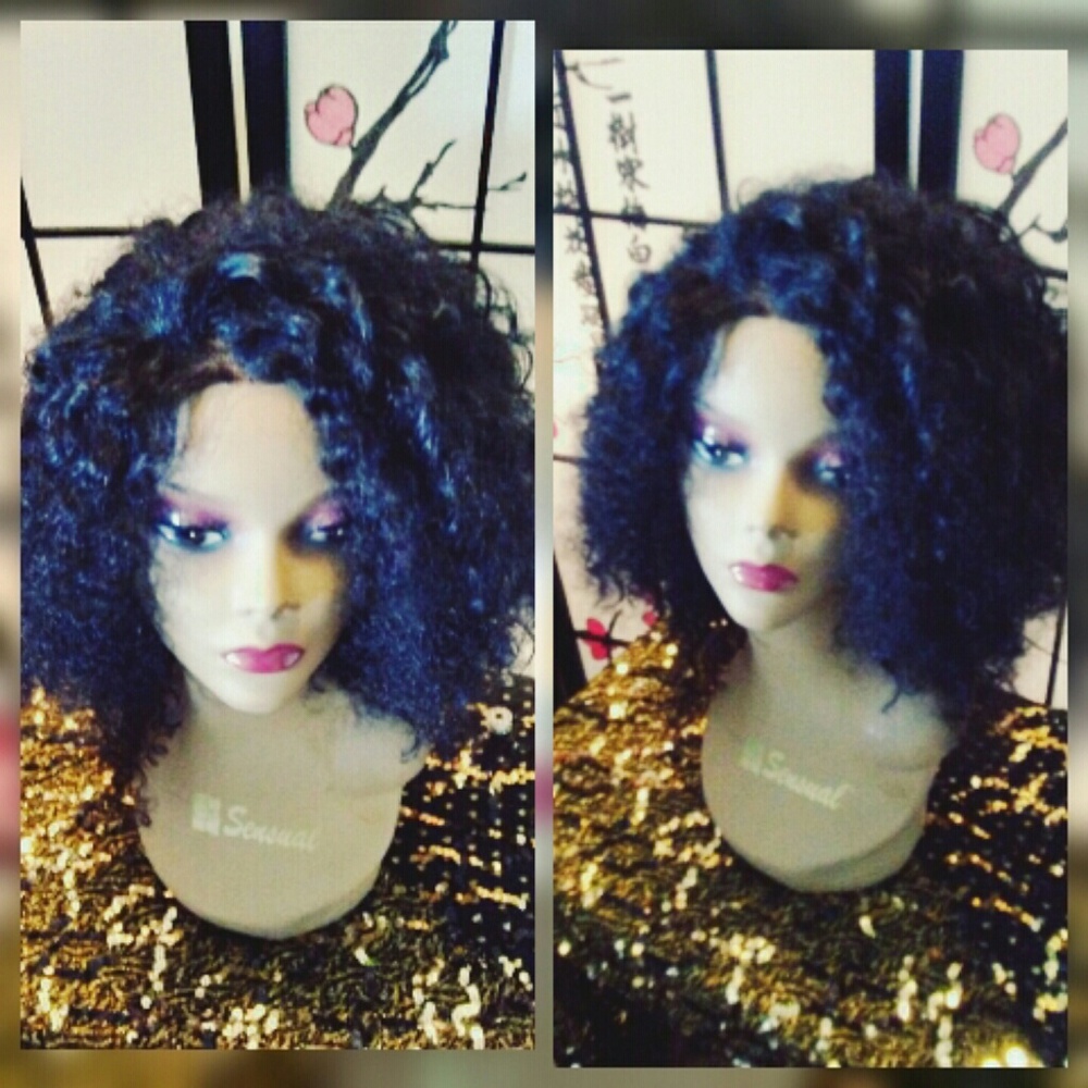 Brazilian custom kinky curly remy wig